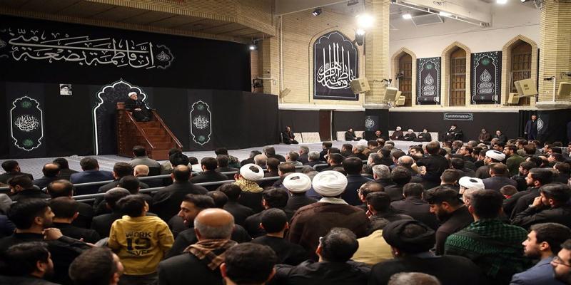 مراسم شام شهادت حضرت زهرا (س) با حضور رهبر انقلاب برگزار شد