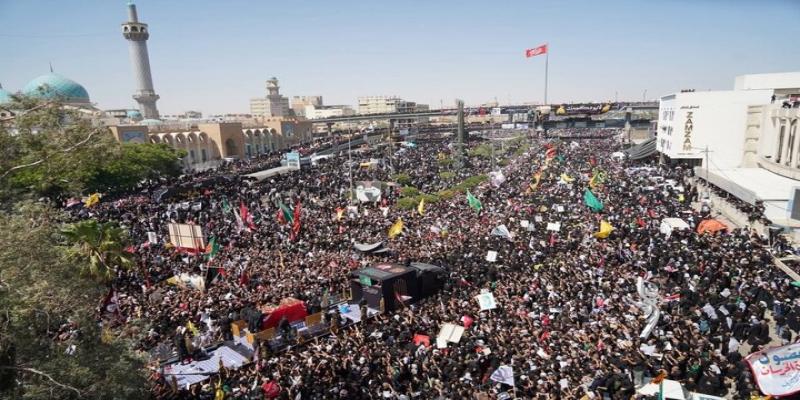 تشییع و وداع باشکوه با آقای شهید ایران در نجف و کربلا